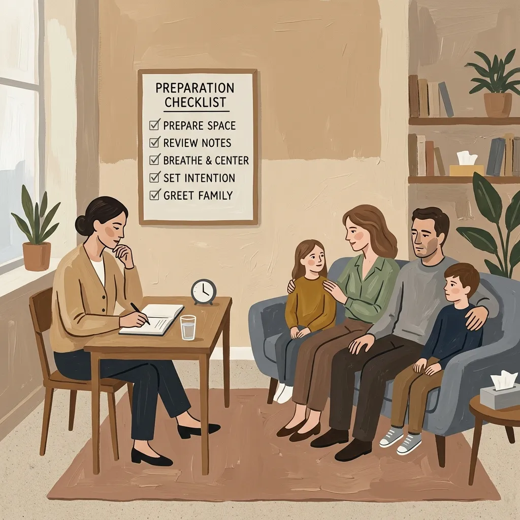 Aile dizimi öncesi hazırlık sürecini sembolize eden soyut resim